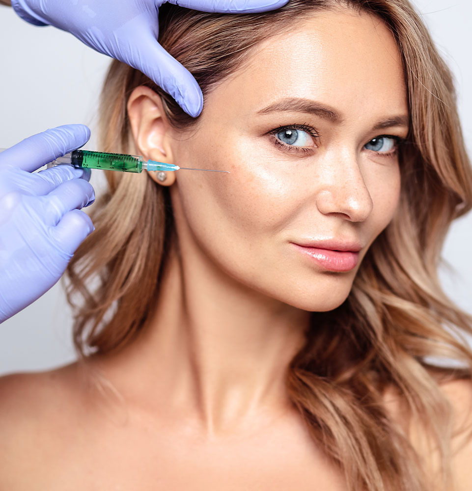 woman receiving botox